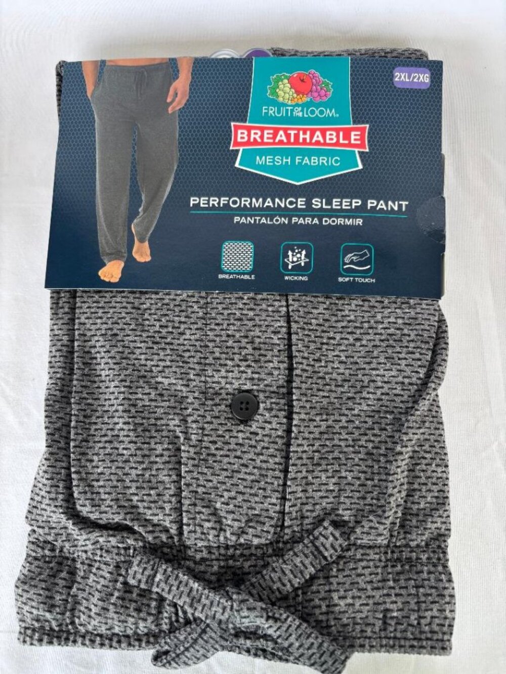 Fruit of the Loom  Performance Sleep Pants  Breathable Mesh Fabric Sz 2XL